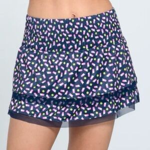 Lucky In Love Skort Women’s XL Blue Pink Layered Vaportex Skirt Tennis Golf NWT